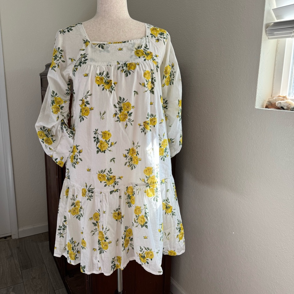 Happy x Nature by Kate Hudson Luna Yellow Floral Dress | XS